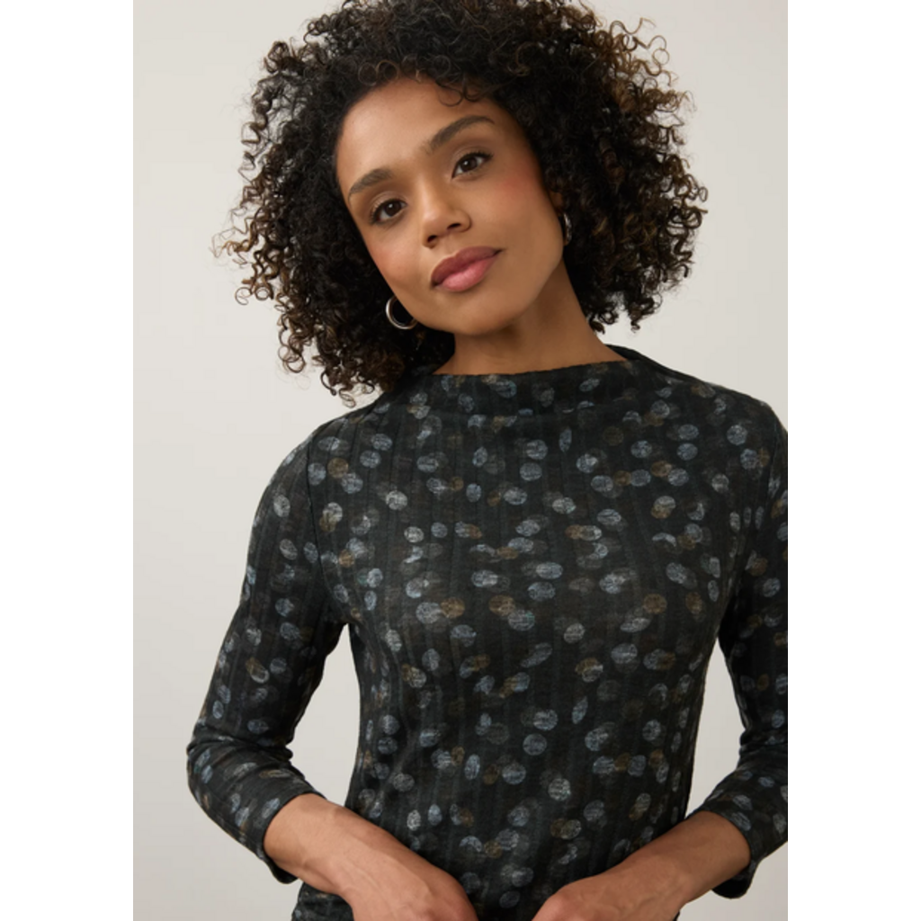 FDJ FDJ 26H  3273508 HAUT LONG SLEEVE MOCK NECK TOP DOPPEL DOTS