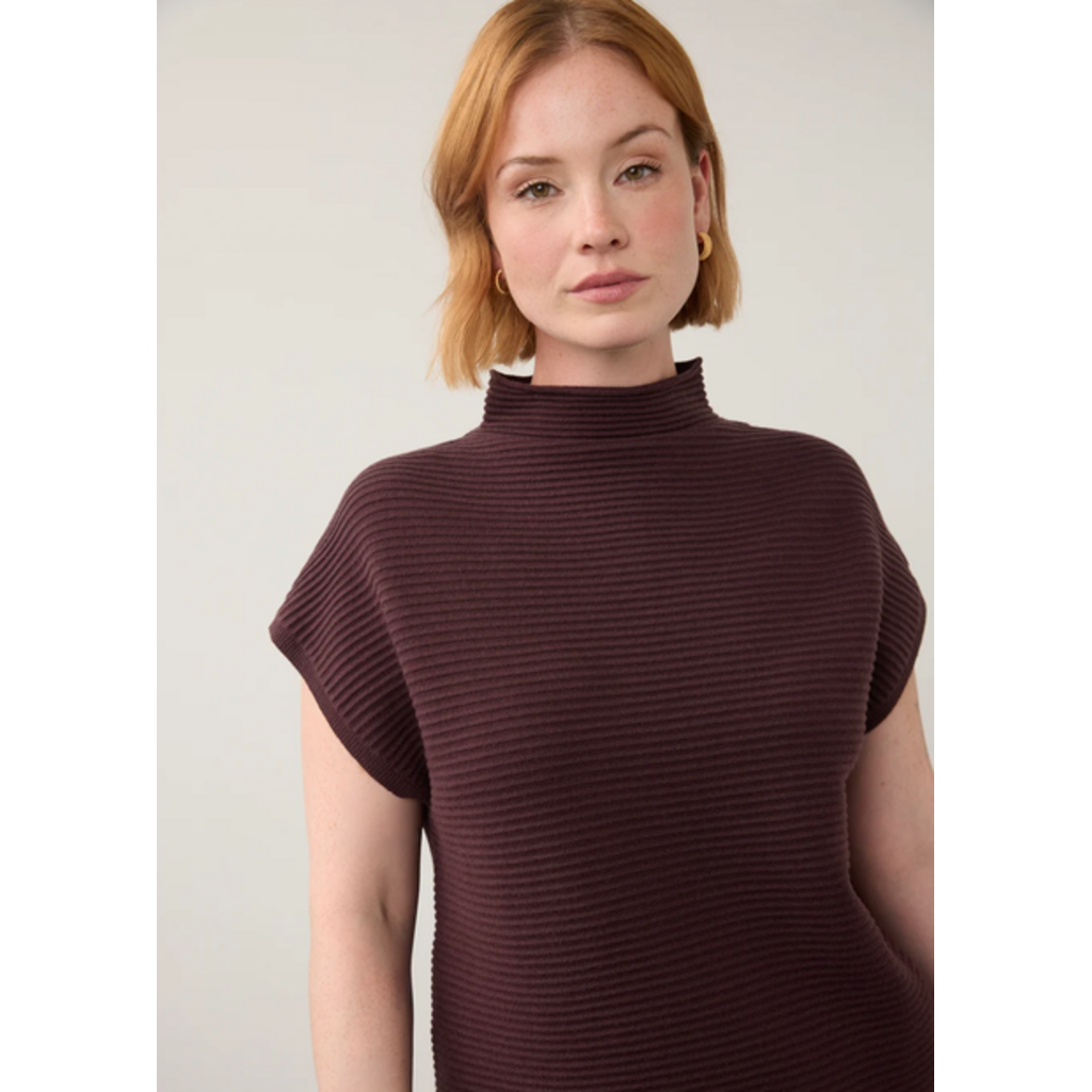 FDJ FDJ 26H 1012203 OTTOMAN CAP SLEEVE SWEATER FIG