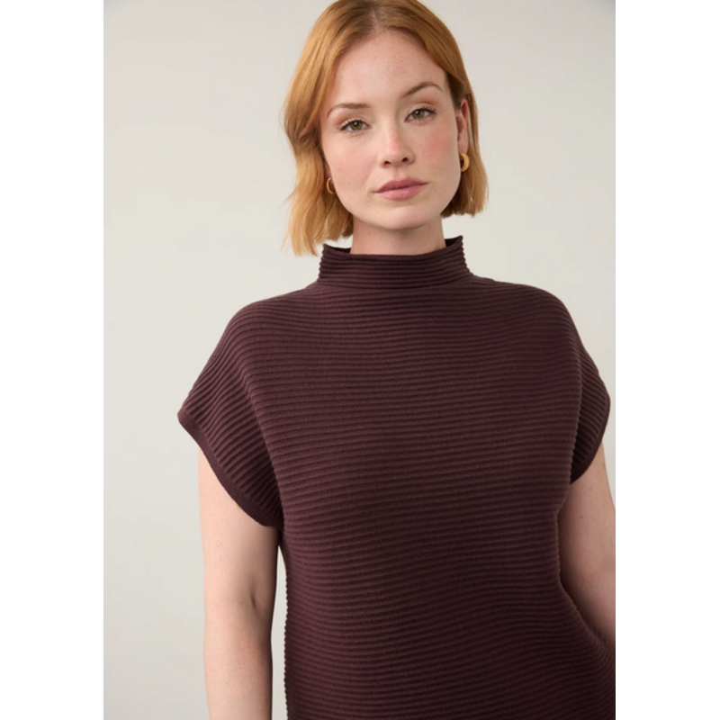 FDJ FDJ 26H 1012203 OTTOMAN CAP SLEEVE SWEATER FIG