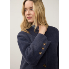 FDJ FDJ 26H 10047431 COLLARLESS KNIT JACKET STORM CLOUD