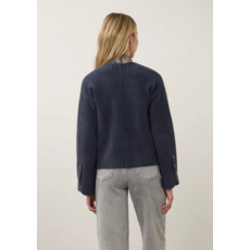 FDJ FDJ 26H 10047431 COLLARLESS KNIT JACKET STORM CLOUD