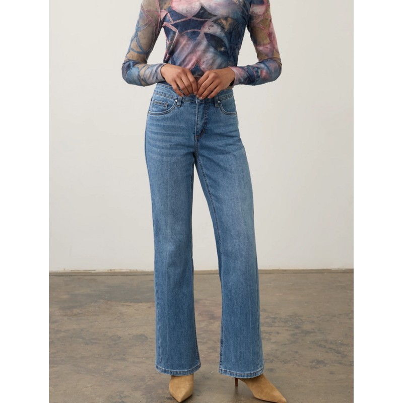 FDJ FDJ 26H 2266843 PANTALON OLIVIA BOOTLEG MED WASH