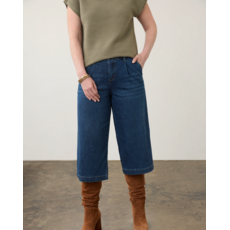 FDJ FDJ 26H 2434843 MID RISE PLEATED WIDE GAUCHO DARK WASH