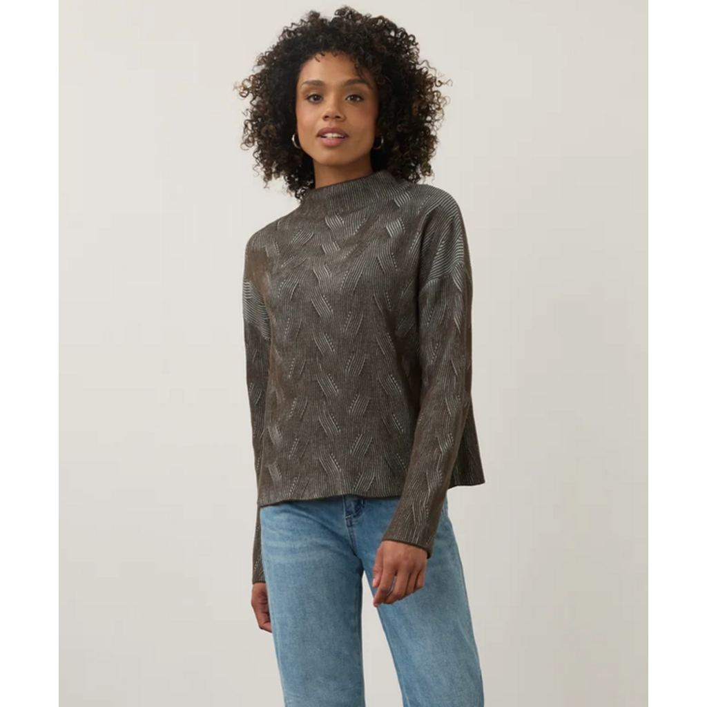 FDJ FDJ 26H 1048314 LONG SLEEVE FUNNEL NECK OLIVE/PALE BLUE