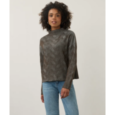 FDJ FDJ 26H 1048314 LONG SLEEVE FUNNEL NECK OLIVE/PALE BLUE