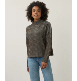 FDJ FDJ 26H 1048314 LONG SLEEVE FUNNEL NECK OLIVE/PALE BLUE