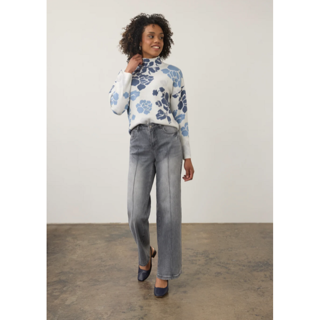FDJ FDJ 26H 2200449 PANTALON OLIVIA PINTUCK WIDE LEG BLUE GRAY