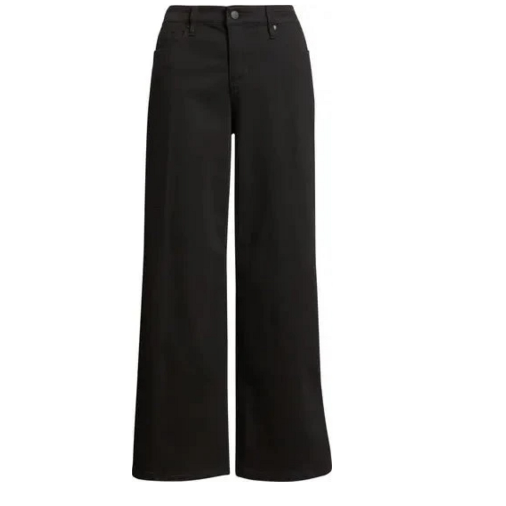 LIVERPOOL LIVERPOOL 26H LM4383EX STRID CROP WIDE LEG 28 BLACK RINSE