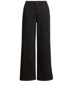LIVERPOOL LIVERPOOL 26H LM4383EX STRID CROP WIDE LEG 28 BLACK RINSE