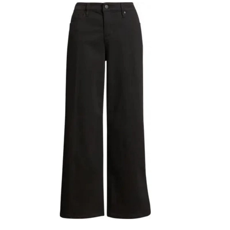 LIVERPOOL LIVERPOOL 26H LM4383EX STRID CROP WIDE LEG 28 BLACK RINSE