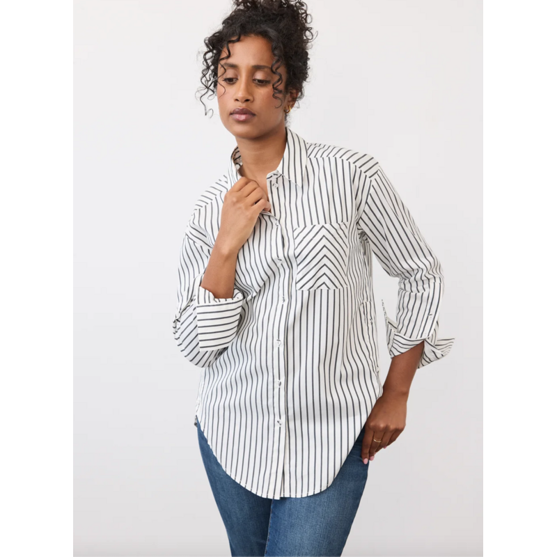 FDJ FDJ 26H 7481623 LONG SLEEVE SHIRT INDIGO STRIP