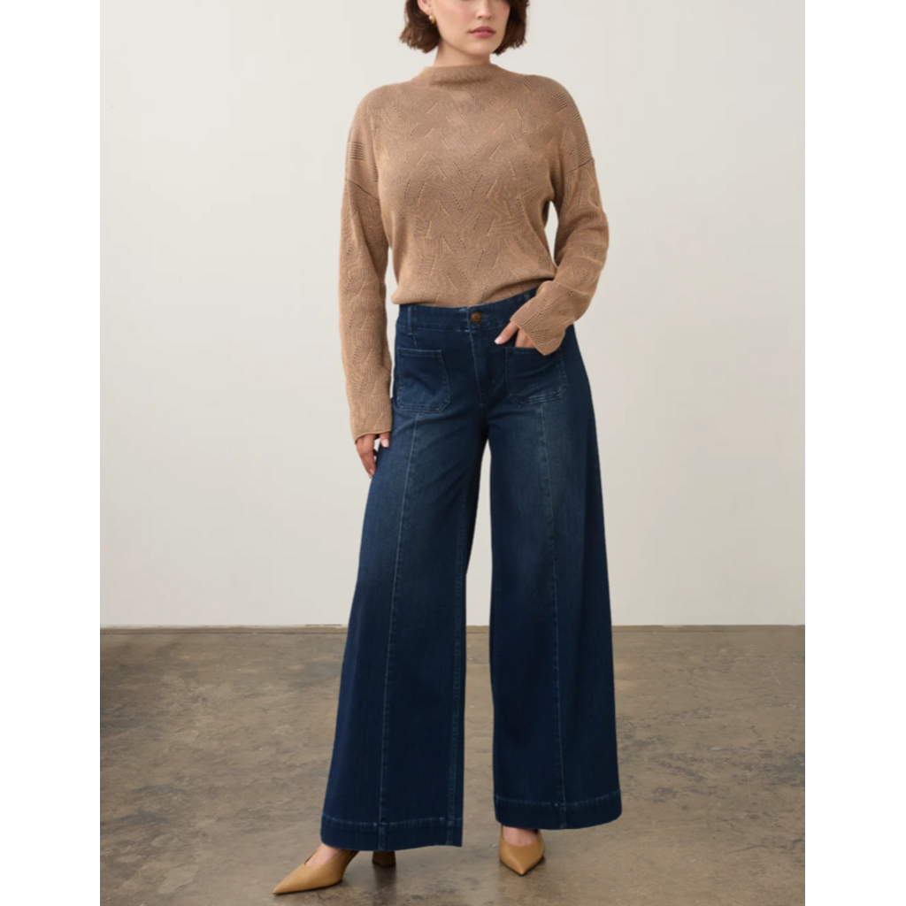 FDJ FDJ 26H 2173131 PULL ON WIDE LEG DARK WASH