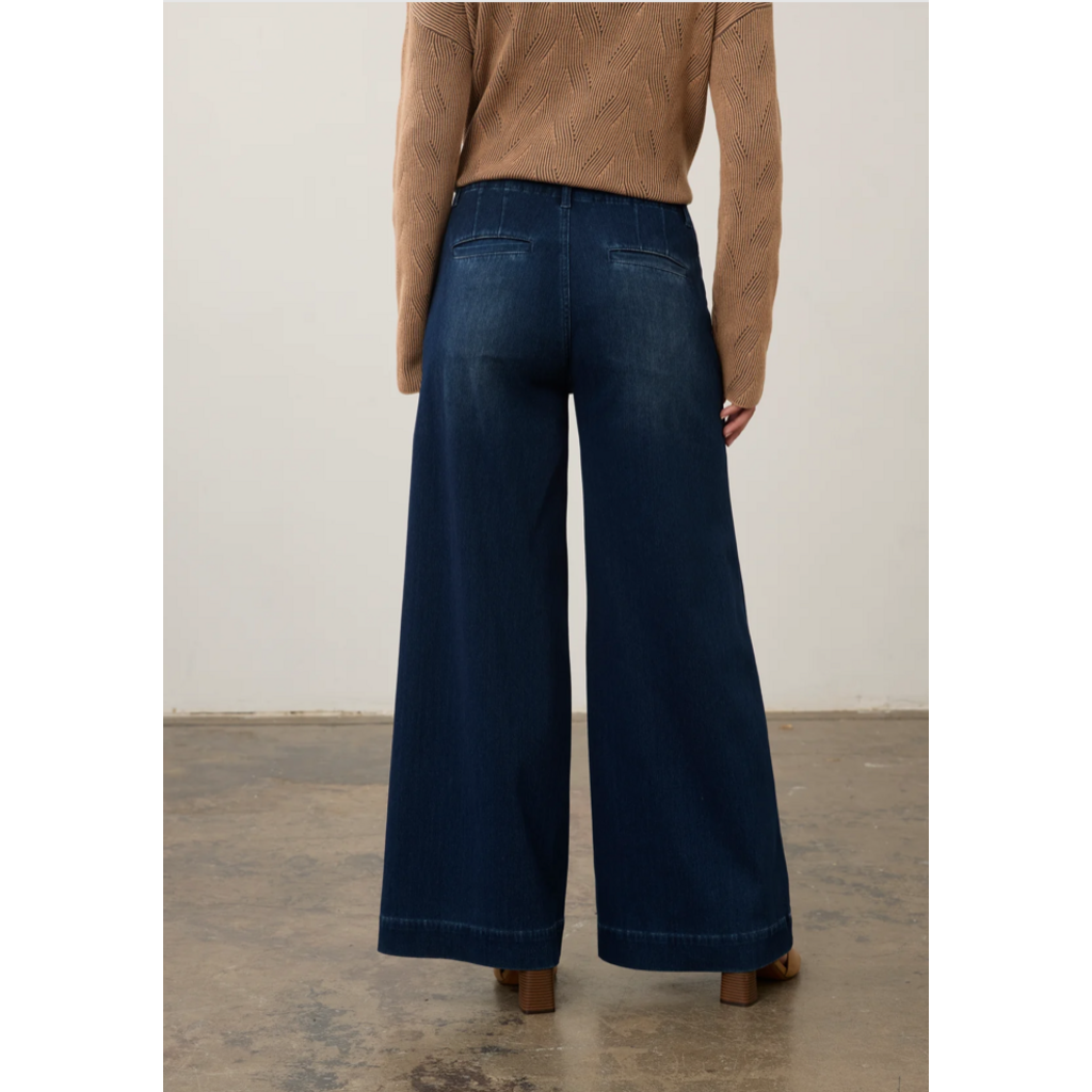 FDJ FDJ 26H 2173131 PULL ON WIDE LEG DARK WASH
