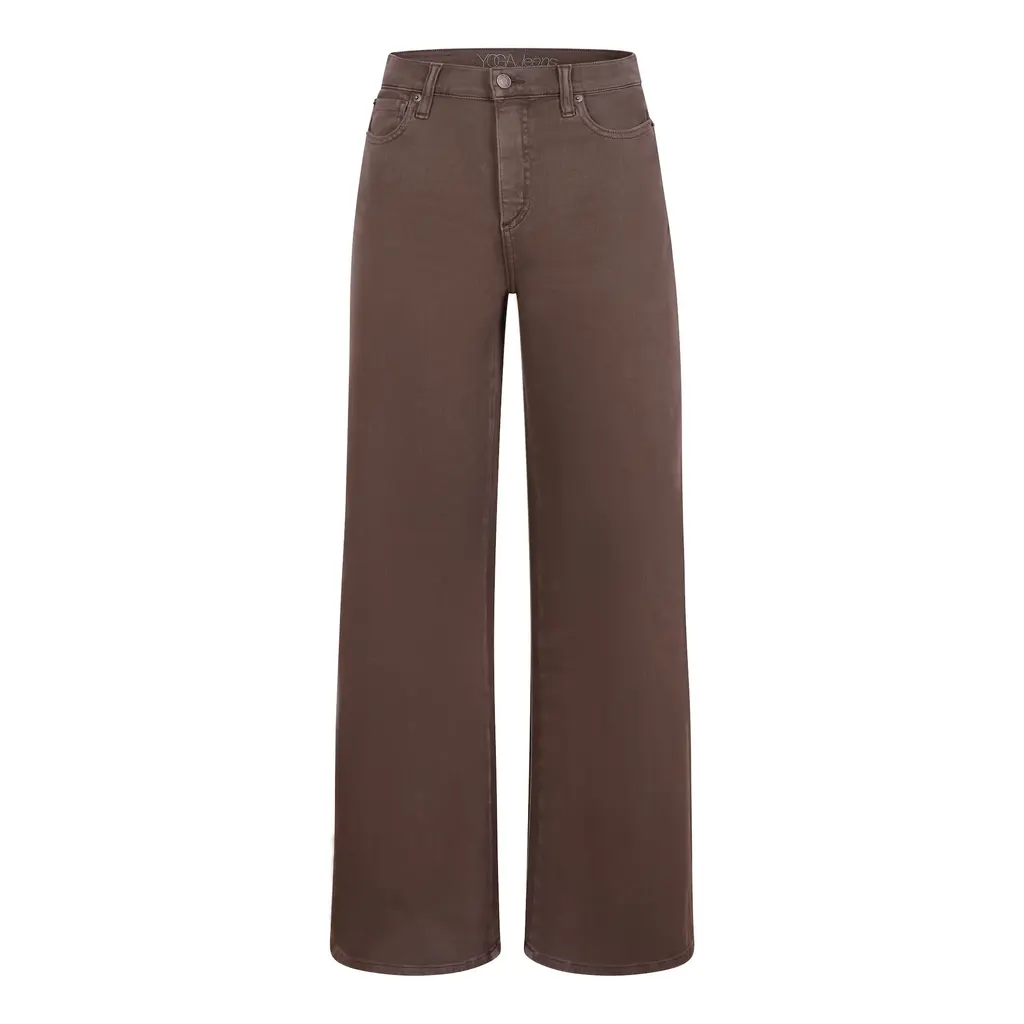 YOGA JEANS YOGA JEANS 3031 LILY WIDE HIGH RISE 32'' CHOCKLAD