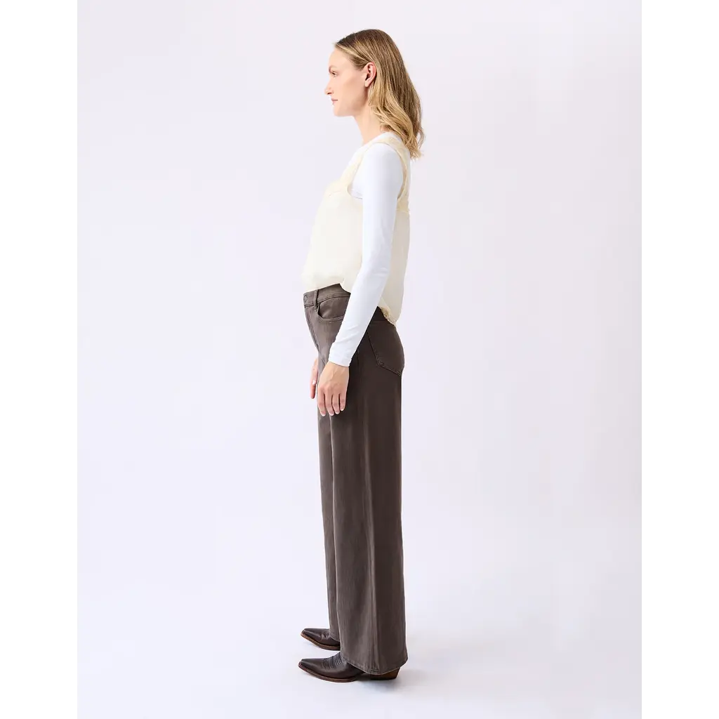 YOGA JEANS YOGA JEANS 3031 LILY WIDE HIGH RISE 32'' CHOCKLAD