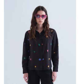 COMPANIA FANTASTICA COMPANIA FANTASTICA 26H BLOUSE NOIR COEURS COLORES 63C/11106