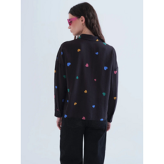 COMPANIA FANTASTICA COMPANIA FANTASTICA 26H BLOUSE NOIR COEURS COLORES 63C/11106
