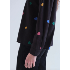 COMPANIA FANTASTICA COMPANIA FANTASTICA 26H BLOUSE NOIR COEURS COLORES 63C/11106