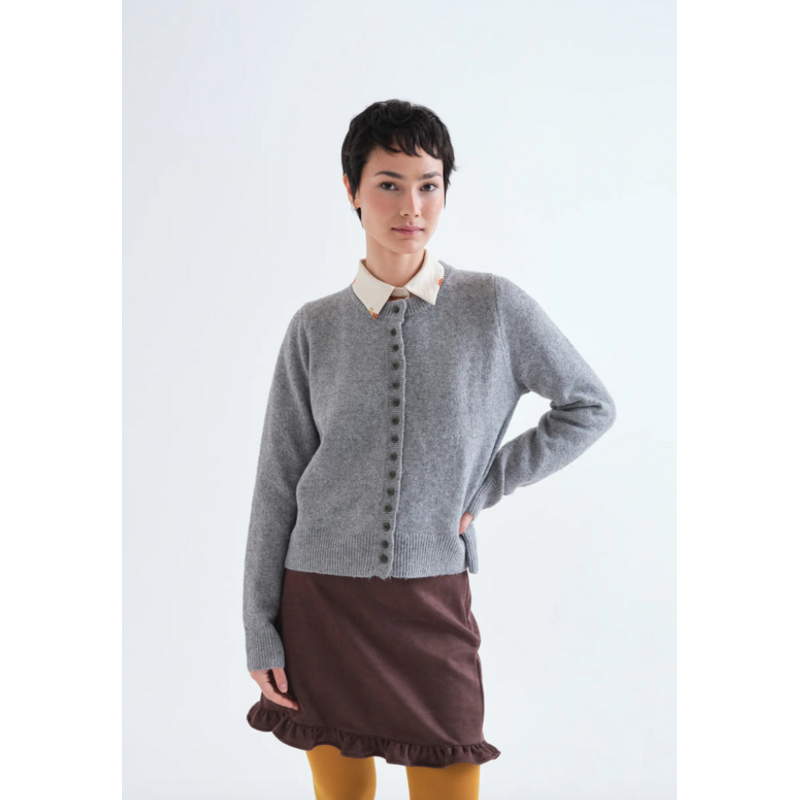 COMPANIA FANTASTICA COMPANIA FANTASTICA 26H CARDIGAN BOUTONS DOUX GRIS 63C/10240