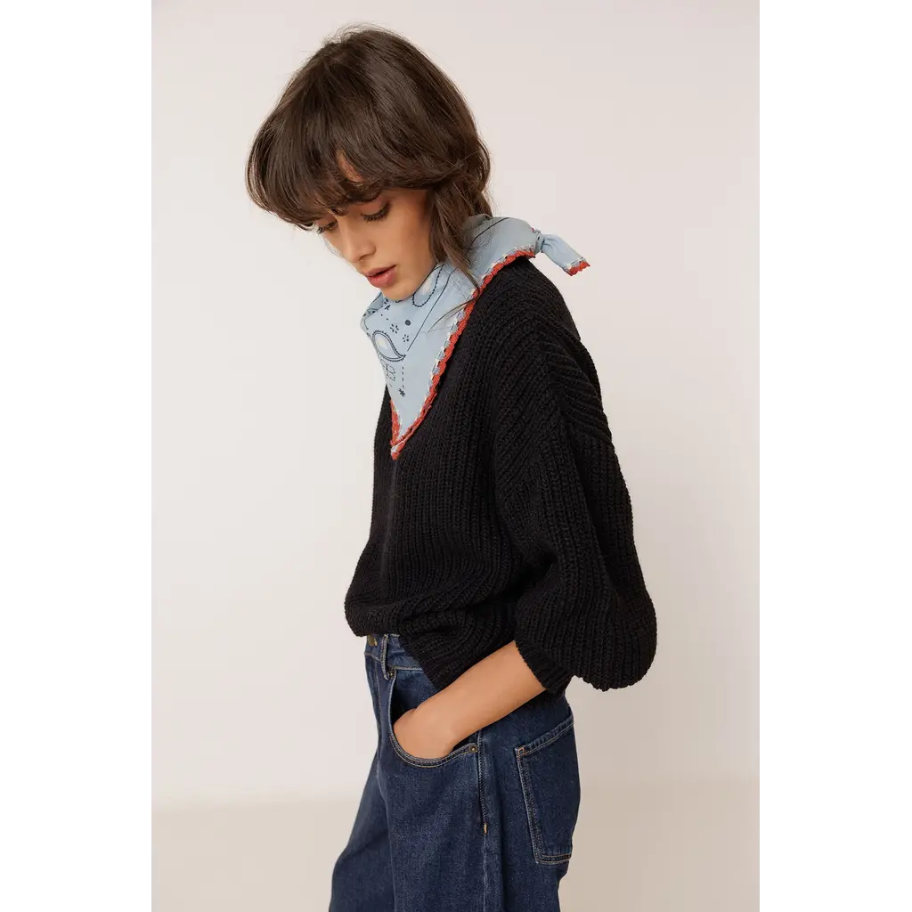 INDI AND COLD INDI AND COLD 26H FOULARD PETIT CARRE BLEU CIEL VI26RG677