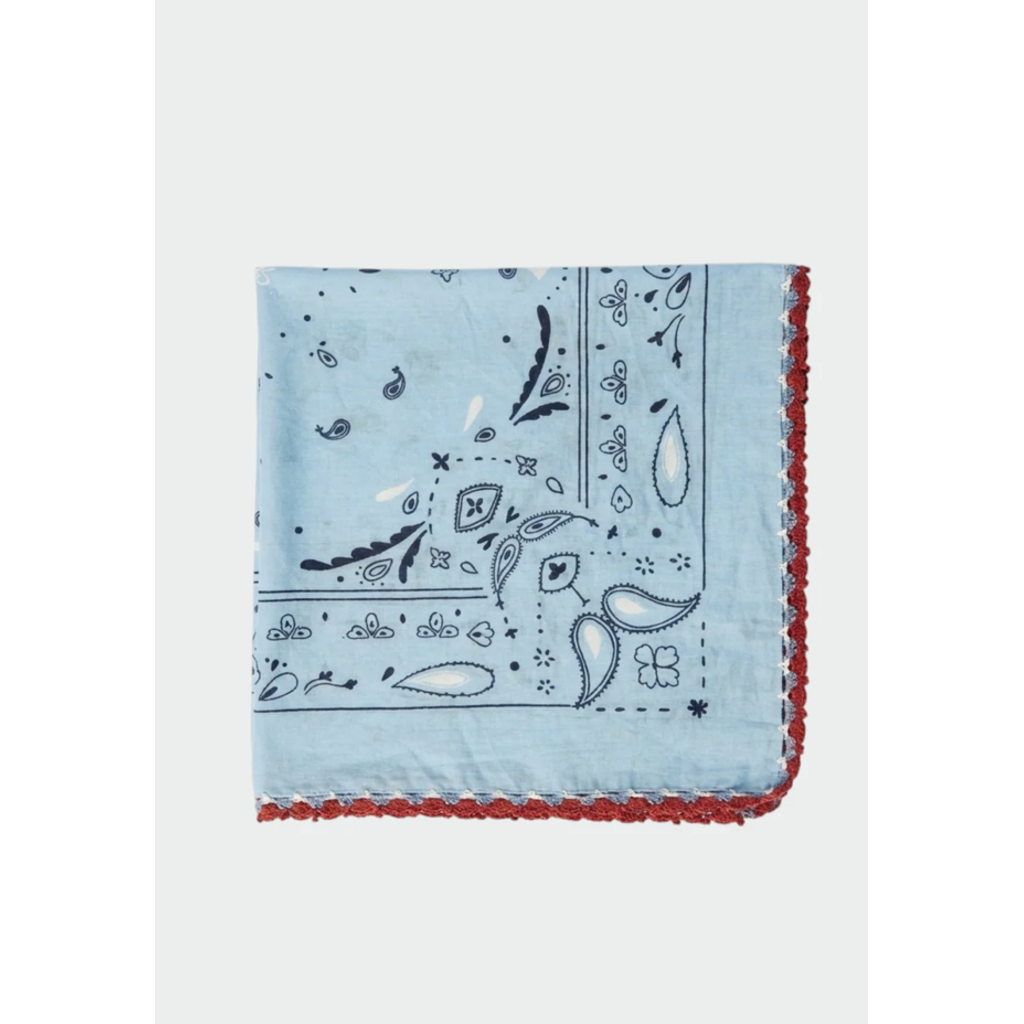 INDI AND COLD INDI AND COLD 26H FOULARD PETIT CARRE BLEU CIEL VI26RG677