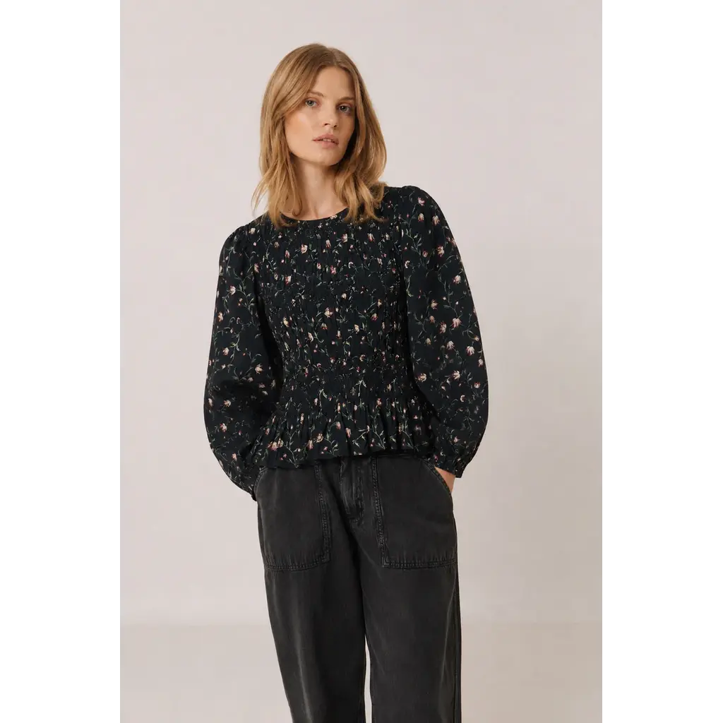 INDI AND COLD INDI AND COLD 26H BLOUSE FLEURS MARINE VI26AD102