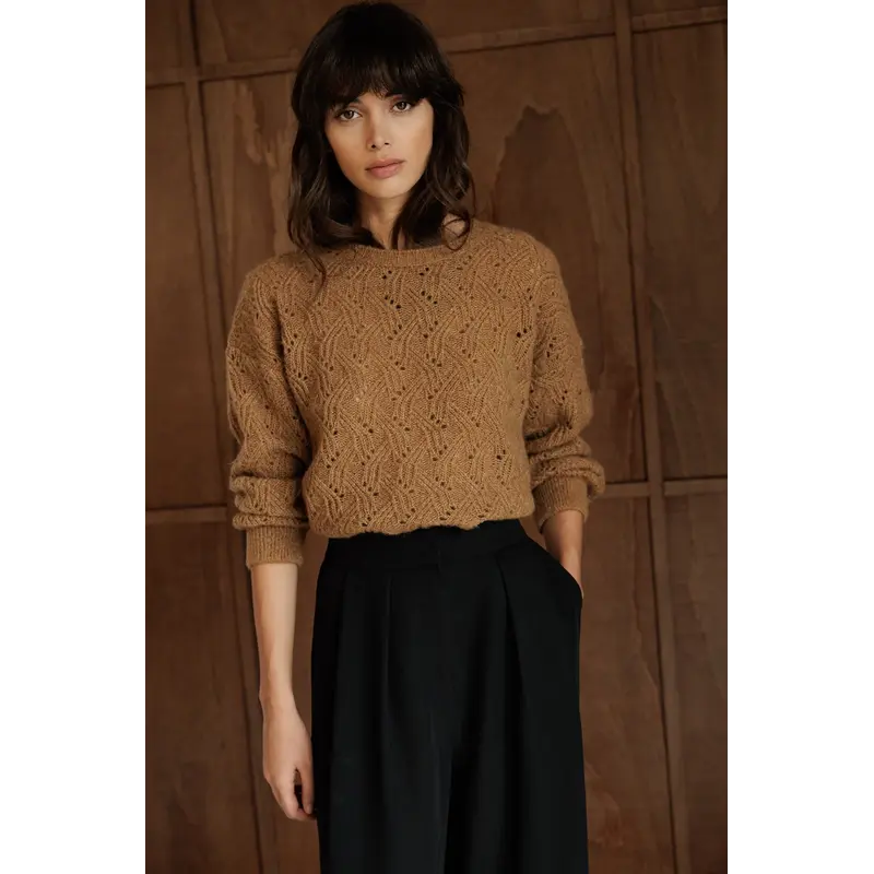 INDI AND COLD INDI AND COLD 26H PULL TRICOT AJOURE CAMEL VI26EA580