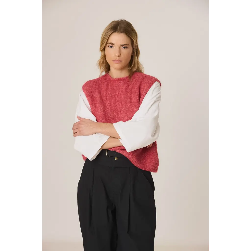 INDI AND COLD INDI AND COLD 26H DEBARDEUR TRICOT ROSE VI26FG546