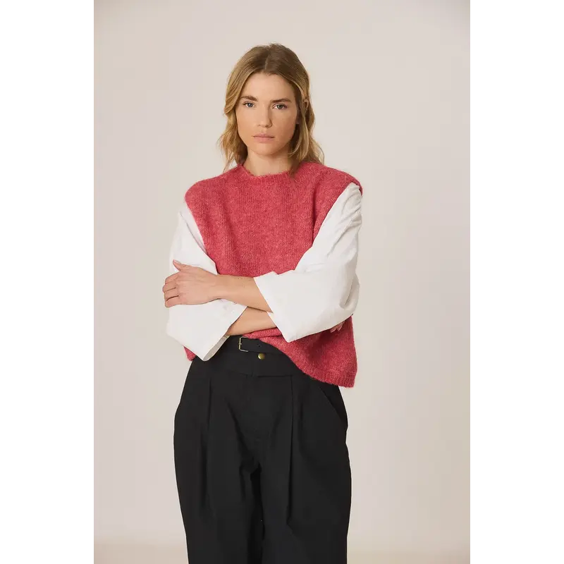 INDI AND COLD INDI AND COLD 26H DEBARDEUR TRICOT ROSE VI26FG546