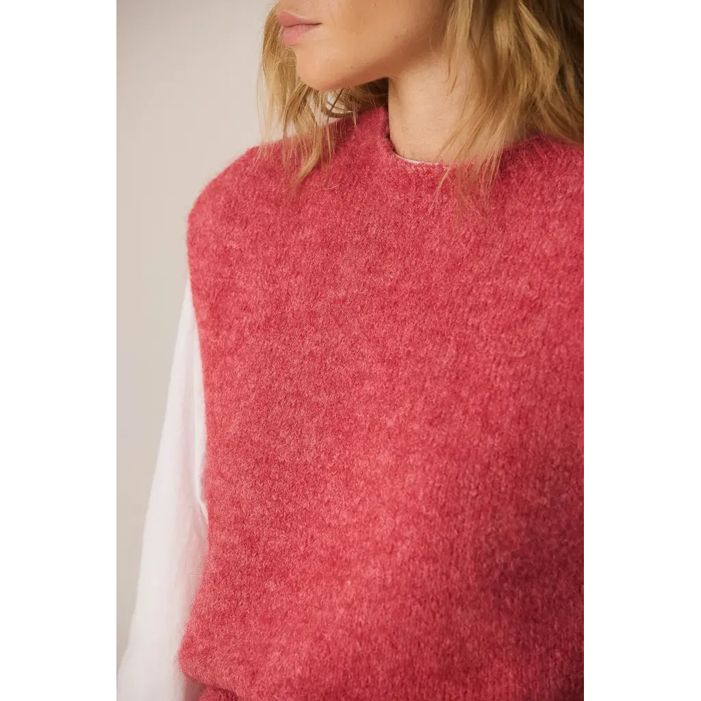 INDI AND COLD INDI AND COLD 26H DEBARDEUR TRICOT ROSE VI26FG546