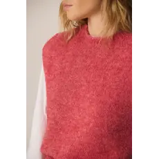 INDI AND COLD INDI AND COLD 26H DEBARDEUR TRICOT ROSE VI26FG546