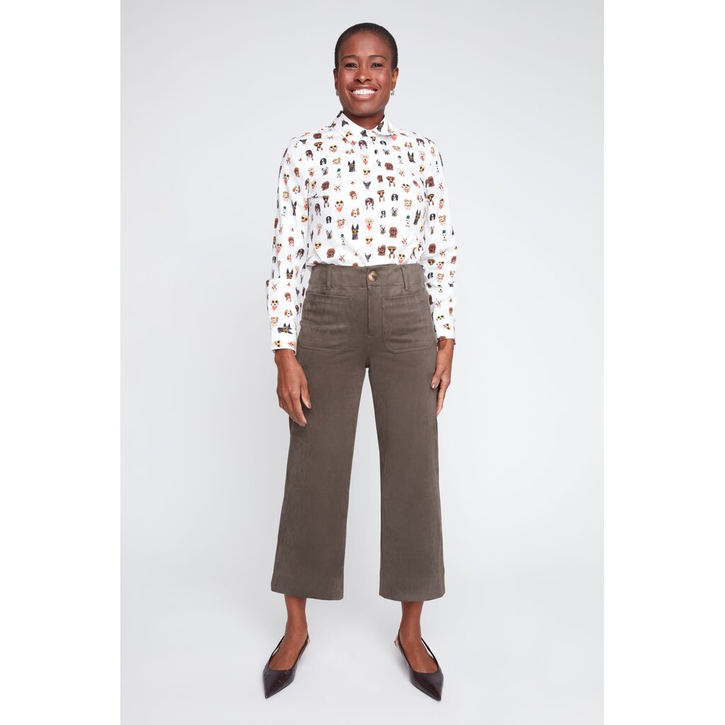 RENUAR RENUAR 26H PANTALON SUEDE KAKI R11095/E3139