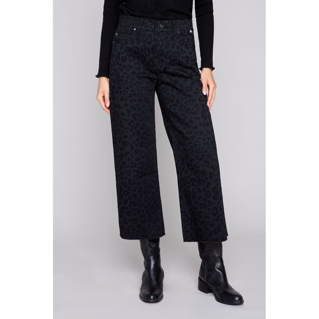 RENUAR RENUAR 26H PANTALON CROP LEOPARD NOIR R11080D/E3123