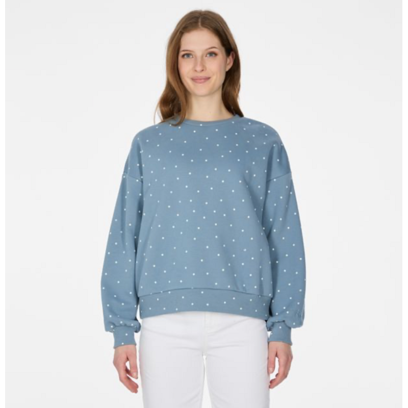 RAGWEAR RAGWEAR 26H SWEATSHIRT BLEU POINTS BLANCS 2621/30030