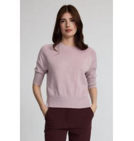 PISTACHE PISTACHE 26H SWEATER MANCHES COURTES TRICOT FIN ROSE B24255