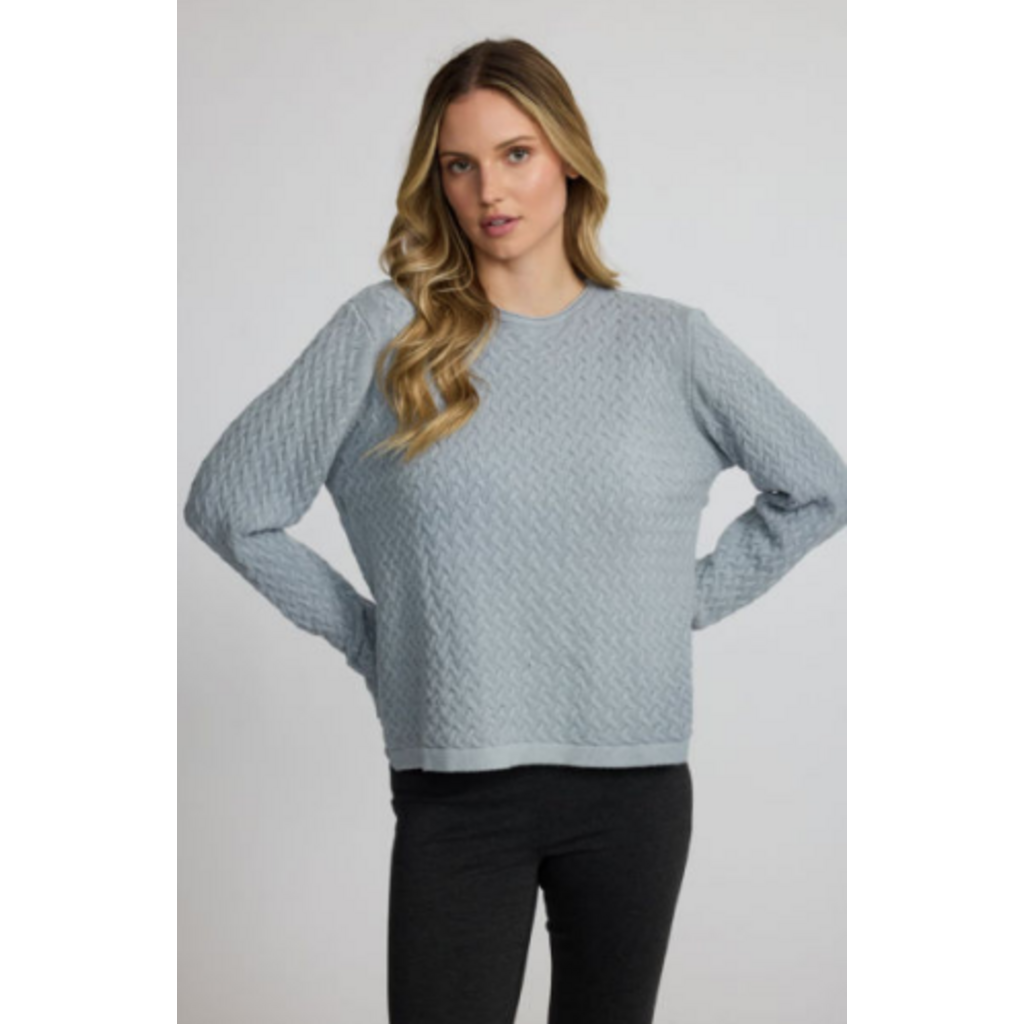 PISTACHE PISTACHE 26H SWEATER TRICOT TEXTURE GRIS B25752