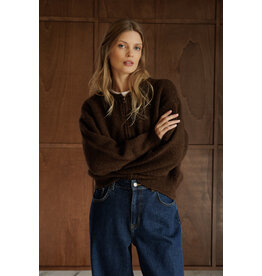 INDI AND COLD INDI AND COLD 26H CARDIGAN TRICOT CHOCOLAT VI26FG547