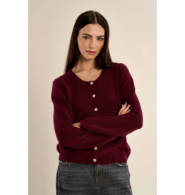 MOLLY BRACKEN MOLLY BRACKEN 26H LAS142EN CARDIGAN BORDEAUX