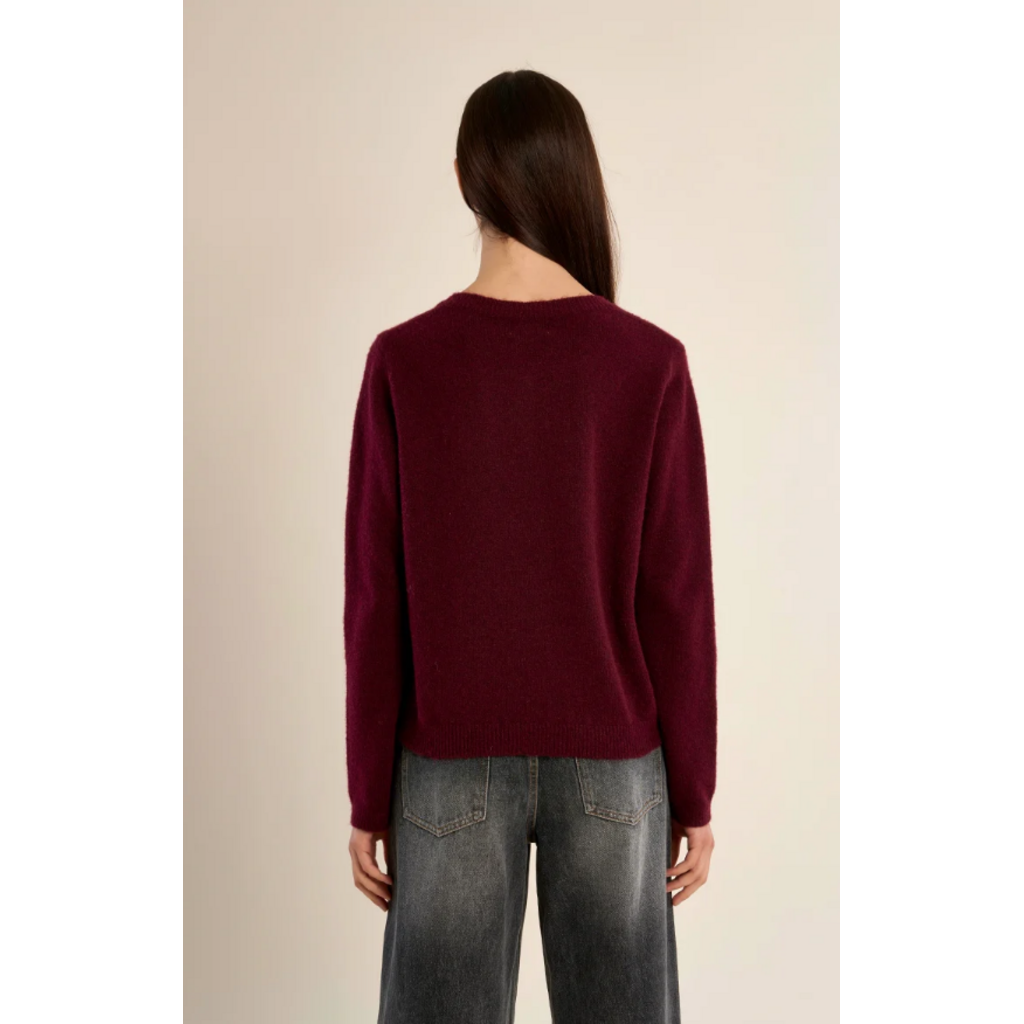 MOLLY BRACKEN MOLLY BRACKEN 26H LAS142EN CARDIGAN BORDEAUX