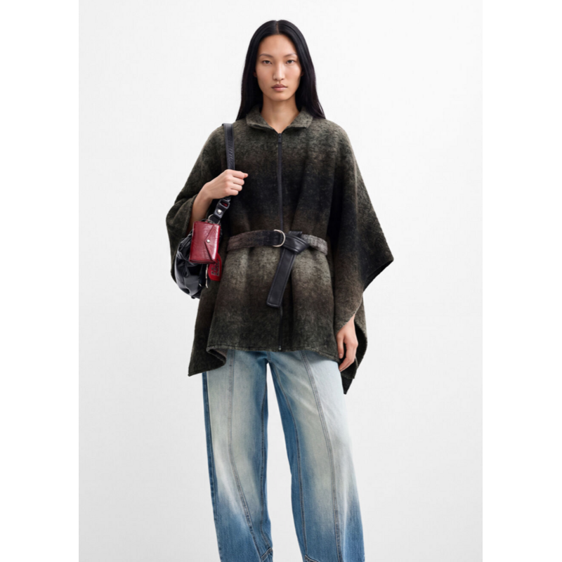 DESIGUAL DESIGUAL 26H 26WAIA30 PONCHO BELT ALDAMA GREY