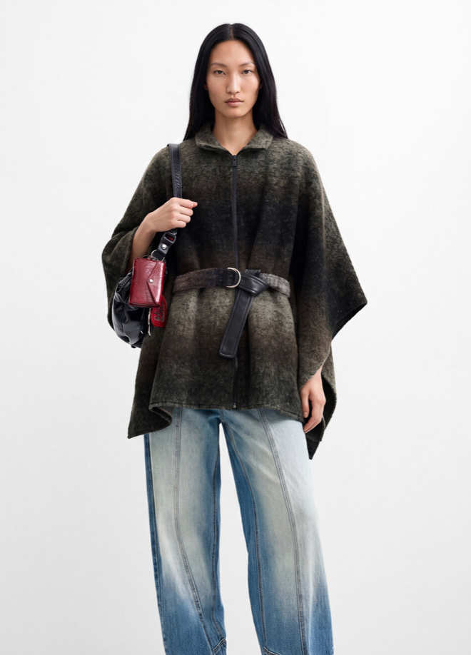 DESIGUAL DESIGUAL 26H 26WAIA30 PONCHO BELT ALDAMA GREY