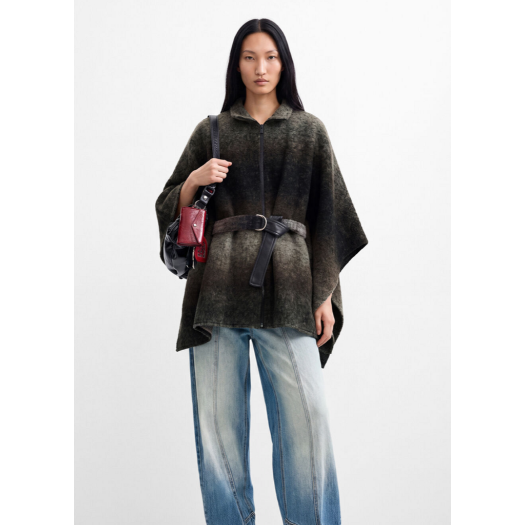 DESIGUAL DESIGUAL 26H 26WAIA30 PONCHO BELT ALDAMA GREY