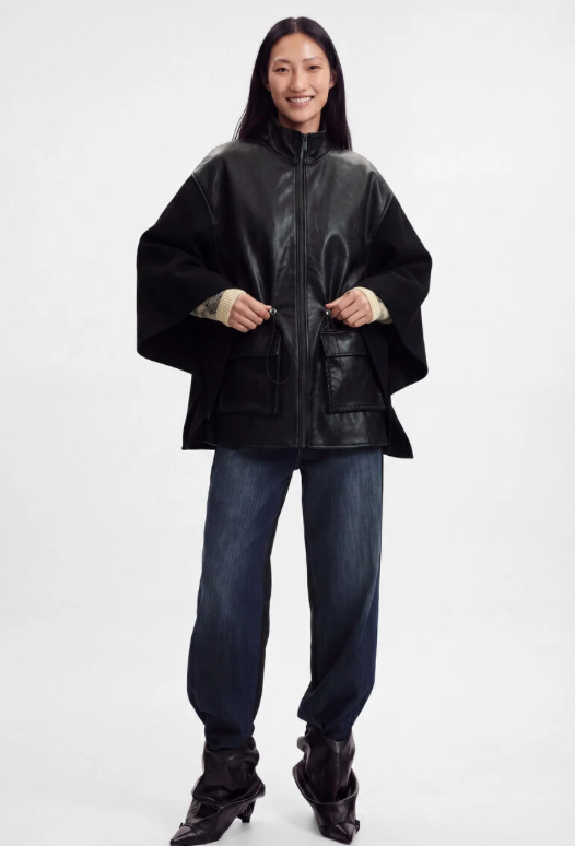 DESIGUAL DESIGUAL 26H 26WAIA24 PONCHO ALDAMA TRENZADO NOIR