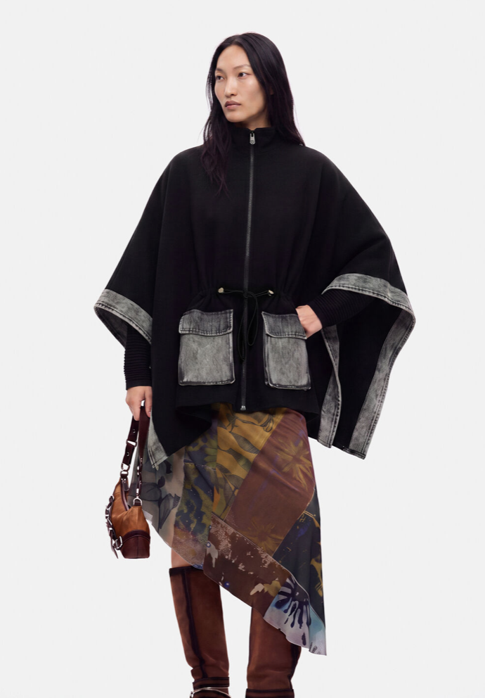 DESIGUAL DESIGUAL 26H 26WAIA29 PONCHO DENIM ALDAMA GREY