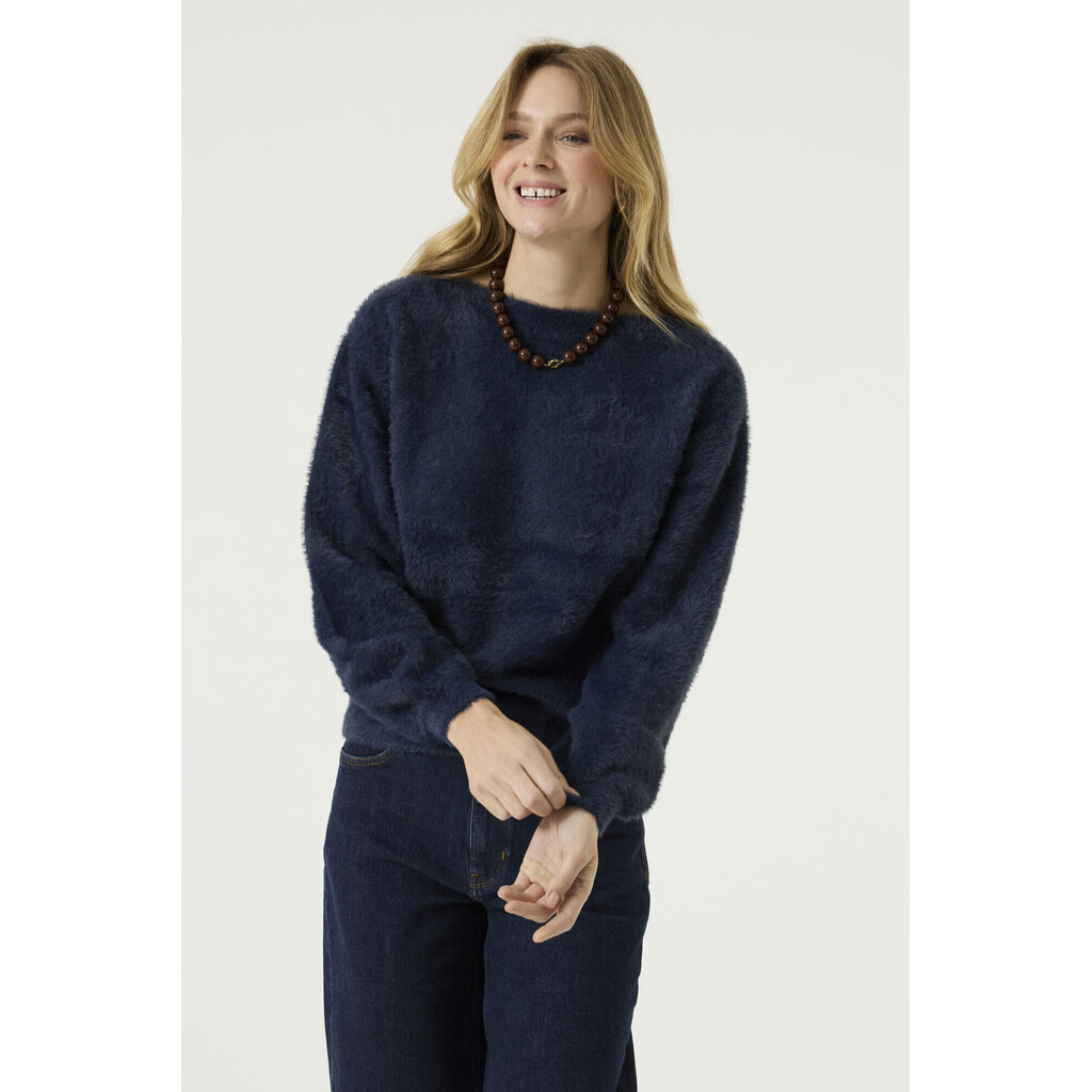 GARCIA GARCIA 26H TRICOT DOUX COL BATEAU BLEU SAPHIR Z0072