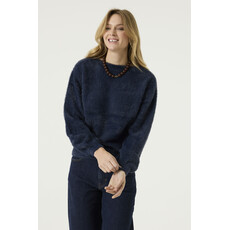 GARCIA GARCIA 26H TRICOT DOUX COL BATEAU BLEU SAPHIR Z0072