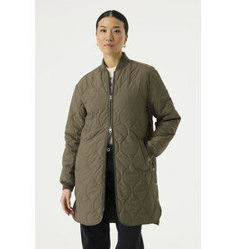 GARCIA GARCIA 26H JACKET LONG MATELASSE OLIVE GJ2600918