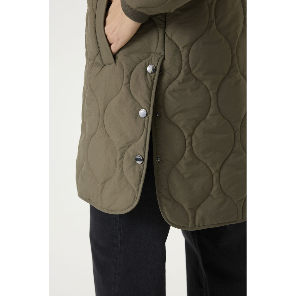 GARCIA GARCIA 26H JACKET LONG MATELASSE OLIVE GJ2600918