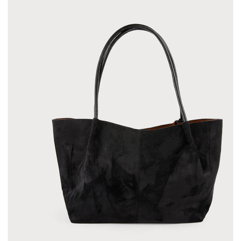 CARACOL CARACOL GRAND SAC FAUX SUEDE AVEC POCHETTE INTERIEUR 7197 BLK