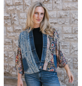 SHANNON PASSERO SHANNON PASSERO 26H 5262 KAROL CARDIGAN BLUE PAISLEY MIX